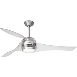 Minka Aire Artemis 8021031 Ανεμιστήρας Οροφής 147cm 94W με Φως & Τηλεχειριστήριο Διαφανής