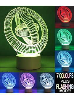 3D LED λάμπα νυχτός - Γυροσκόπιο