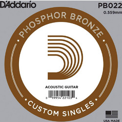 D'Addario PB022 Χορδή Ακουστικής Κιθάρας Phosphor Bronze 22"