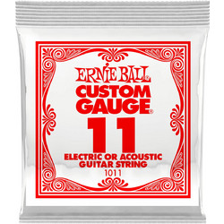 Ernie Ball 1011 Χορδή Ηλεκτρικής / Ακουστικής Κιθάρας Plain Steel 11"