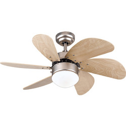 Westinghouse 30 Turbo 78158 Ανεμιστήρας Οροφής 76cm 53W με Φως Καφέ