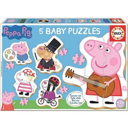 Παιδικό Puzzle Educa Baby Puzzles Peppa το Γουρουνάκι 5 in 1 3 + 2x4 + 2x5 Κομμάτια
