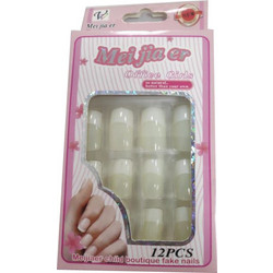 Meijiaer 102261 White Square Tips Νυχιών Γαλλικού 12τμχ