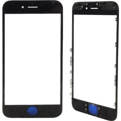 Τζάμι Αφής Με Πλαίσιο Μαύρο iPhone 7 - Glass Lens with Front Bezel Black i7