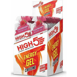 High 5 Energy Gel Caffeine Raspberry 20x40gr