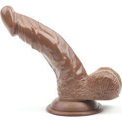 6.5 Inches Brown Color Realistic Dildo with Balls