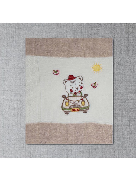 SB Home Madie Κουβέρτα Αγκαλιάς Πλεκτή Ecru 90x90cm