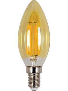 Λάμπα κεράκι LED Filament Amber E14 4W 2200K (ΘΕΡΜΟ) C35 360o 350Lm LIGHTEX 3800328026816