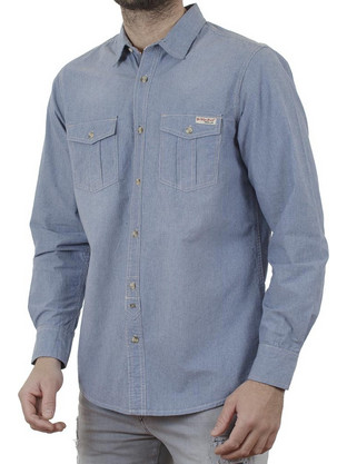 Μακρυμάνικο Πουκάμισο Slim Fit HELLER Denim Μπλε