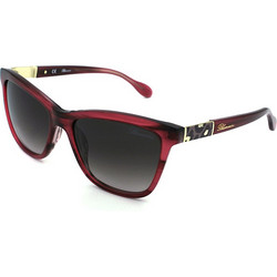 Blumarine SBM714 099H Γυναικεία Γυαλιά Ηλίου Τετράγωνα Κοκάλινα Κόκκινα με Μαύρο Polarized Φακό