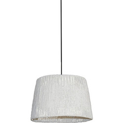Home Lighting Beril L-P-1708 Κρεμαστό Φωτιστικό Οροφής Πλέγμα Μονόφωτο E27 Λευκό 77-3639