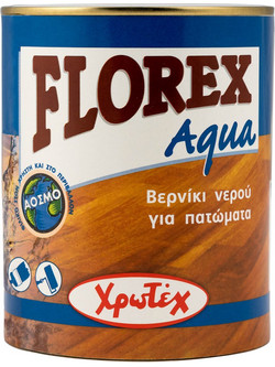 Χρωτέχ Florex Βερνίκι Επιφάνειας Ξύλου Νερού Διάφανο 0.75lt