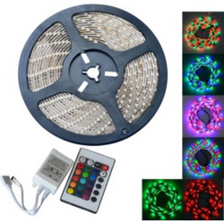 JIAWEN 5m 300 x 5050 SMD RGB Ταινία με LED Φώτα και Remote Controller 24 Πλήκτρων