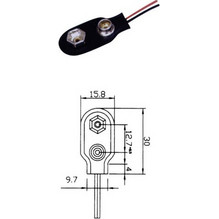 ΜΠΑΤΑΡΙΟΘΗΚΗ ΚΛΙΠ ΓΙΑ 9V ΜΠΑΤΑΡΙΑ L009A 10501