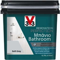 V33 Renovation Perfection Bathroom Χρώμα Πλακιδίων Soft Grey Satin 0.75lt