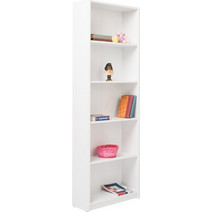 Βιβλιοθήκη λευκή με πέντε ράφια KTP-350-PP-1 64x26x182εκ