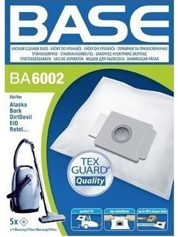 Base BA 6002 Σακούλες Σκούπας 5τμχ Συμβατές με Σκούπα Dirt Devil