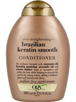 OGX Brazilian Keratin Smooth Conditioner Κερατίνης για Επανόρθωση για Ταλαιπωρημένα Μαλλιά 385ml