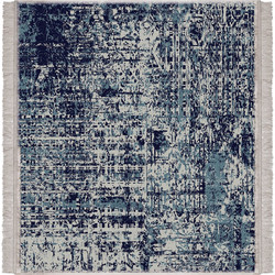 Contento Matteo Σουβέρ Βινυλίου 105x105 Vintage Persian Faded - Μπλε (Σετ 4 τεμαχίων)
