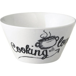 ΜΠΟΛ DUTCH ROSE COOKING ΠΟΡΣΕΛΑΝΗ ΑΣΠΡΟΜΑΥΡΟ (14CM)