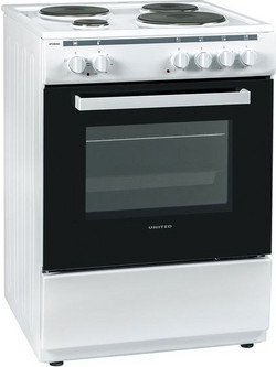 United UFC-60263 Κουζίνα Ηλεκτρική 65lt με Εμαγιέ Εστίες 60cm