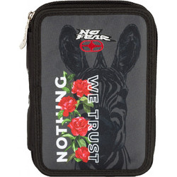 Back Me UP No Fear Rose Zebra Κασετίνα Γεμάτη με 2 Θήκες Μαύρη 347-90100