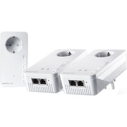 Devolo Magic 2 Multiroom Kit Powerline Τριπλό Kit για Ασύρματη Σύνδεση WiFi 6 με 2 Θύρες Ethernet & Passthrough Πρίζα