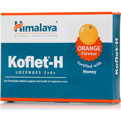 Himalaya Koflet-H Καραμέλες για Βήχα Ερεθισμένο Λαιμό & Πονόλαιμο Μέλι & Πορτοκάλι 12τμχ