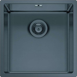Pyramis Astris Colora Gun Metal Υποκαθήμενος Νεροχύτης Inox 40x40cm 101055201