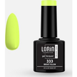 Lorin Gel Lacquer 333 Bright Yellow Ημιμόνιμο Βερνίκι Νυχιών 8ml