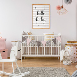 ΠΑΙΔΙΚΗ ΑΦΙΣΑ HELLO BABY 48284 (PVC/PLEXIGLASS ΧΡΩΜΑ ΦΥΣΙΚΟΥ ΞΥΛΟΥ) 40x60cm