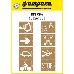 Ampere Stencil Kit Διαγράμμισης 8 τμχ