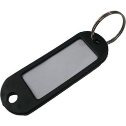 Ταμπελάκι για κλειδιά με κρίκο Foska Key Ring 1 τεμ. Μαύρο