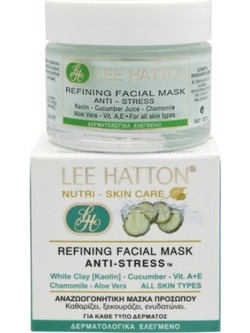Lee Hatton Refining Facial Anti-Stress Κρεμώδης Μάσκα Προσώπου με Άργιλο Αλόη & Αγγούρι 50ml