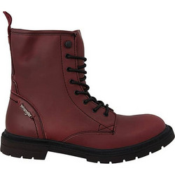 Wrangler Spike Mid Γυναικεία Αρβυλάκια Δερμάτινα Μπορντό με Χοντρό Χαμηλό Τακούνι WL182704-90