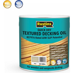 Rustins QD Textured Decking Oil Clear 2.5lt