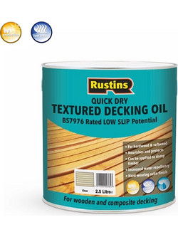 Rustins QD Textured Decking Oil Clear 2.5lt