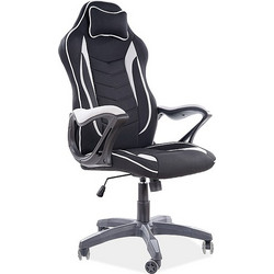 Diommi Zenvo B/G Καρέκλα Gaming Δερματίνης Μαύρη Λευκή