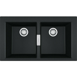 Franke Sirius 2.0 620 Carbon Black Ένθετος Νεροχύτης Γρανίτη 86x50cm