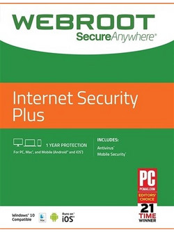 Webroot Internet Security Plus για 1 Συσκευή και 1 Έτος Χρήσης (Ηλεκτρονική Άδεια)
