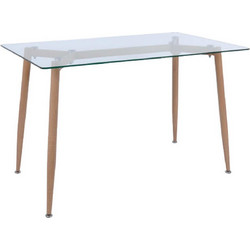 Woodwell Τραπέζι Κουζίνας Olsen Γυάλινο ΕM740