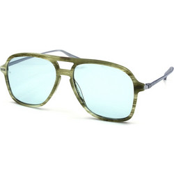 Borbonese BES921 03/57 Γυναικεία Γυαλιά Ηλίου Aviator Κοκάλινα Λευκά με Μπλε Polarized Φακό