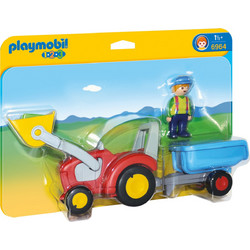 Playmobil 1-2-3 Τρακτέρ με Ρυμουλκούμενο για 1,5+ Ετών 6964