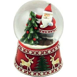 Snow globe Santa on tree 53085
