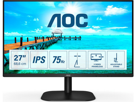 AOC Basic Line 27B2H IPS Monitor 27" 1920x1080 FHD 75Hz 8ms