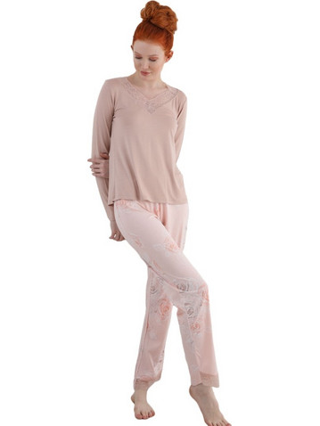 Πιτζάμα γυναικεία Sevim Flower Lace 13209