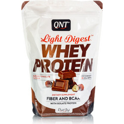 QNT Light Digest Whey Hazelnut Chocolate Πρωτεΐνη Ορού Γάλακτος Γράμμωσης Χωρίς Γλουτένη 500gr
