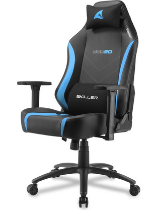 Sharkoon Skiller Καρέκλα Gaming Υφασμάτινη με Ρυθμιζόμενα Μπράτσα Μαύρη Μπλε SGS20