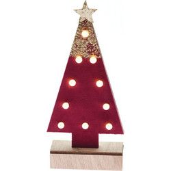 Χριστουγεννιάτικο Δεντράκι Με Led Aca Felt Xmas Tree Red X061011209