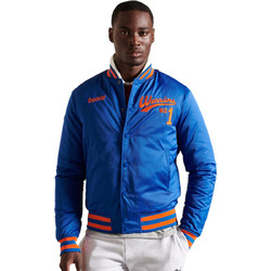 Superdry Jet Varsity Ανδρικό Μπουφάν Κολλεγιακό Μπλε M5011135A-CNS
